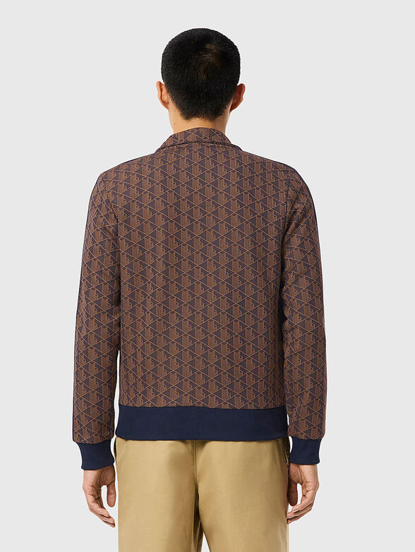 Sweatshirt with monogram print in brown - 3