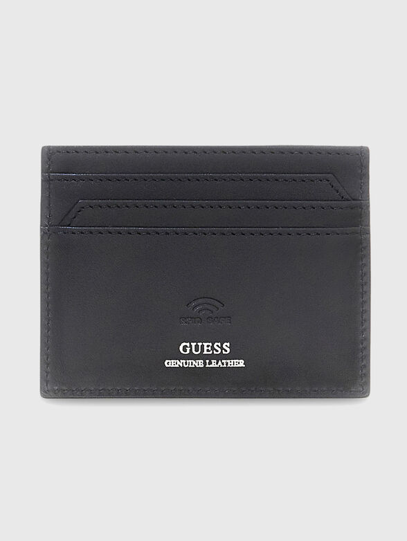 Black cardholder with an embossed texture - 2