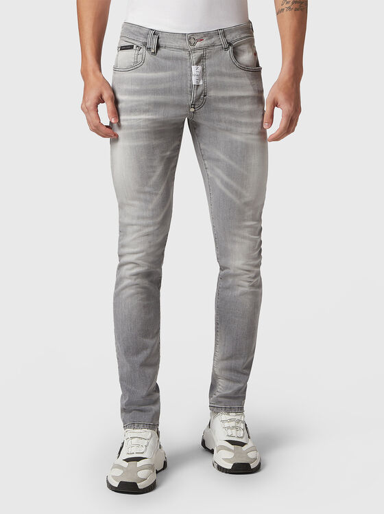 Gray slim fit jeans - 1