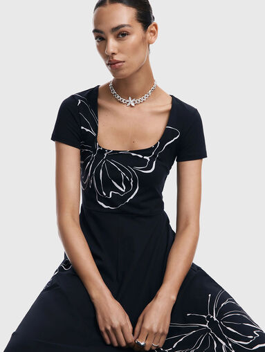 RALEIGH black dress with print - 4