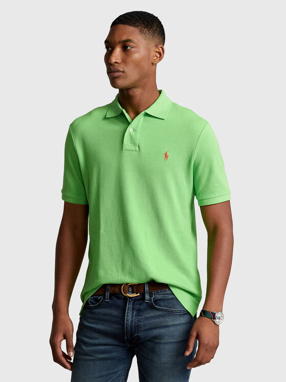 Green Polo-shirt with logo accent - 1