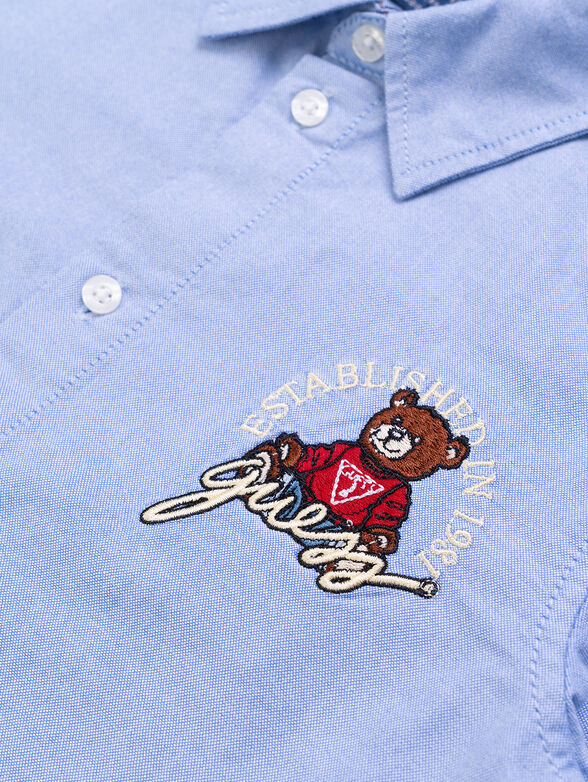 Oxford shirt with embroidered detail - 3