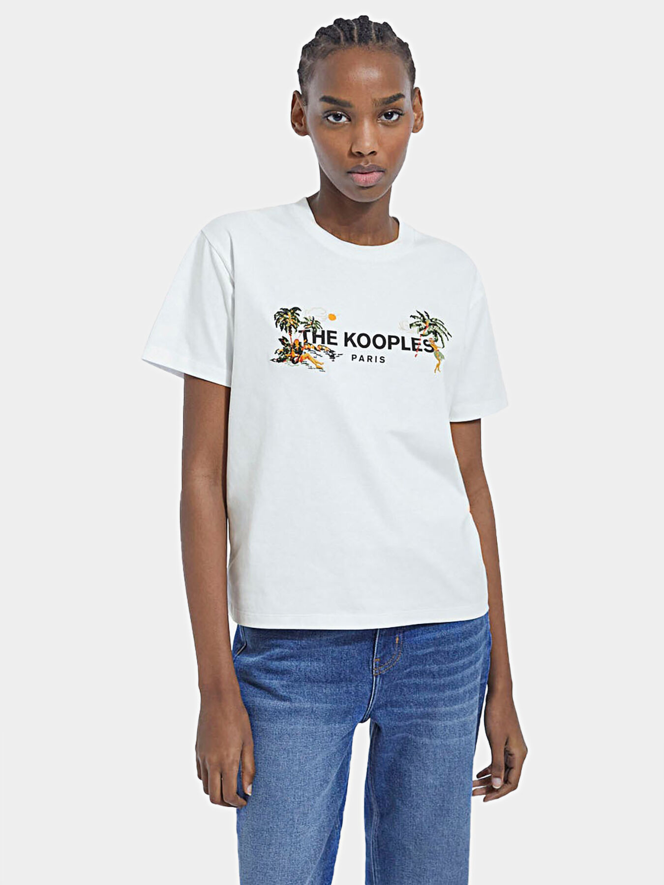 トップス PRIINT T-SHIRT Supima cotton T-shirt with J'adore Firenze print
