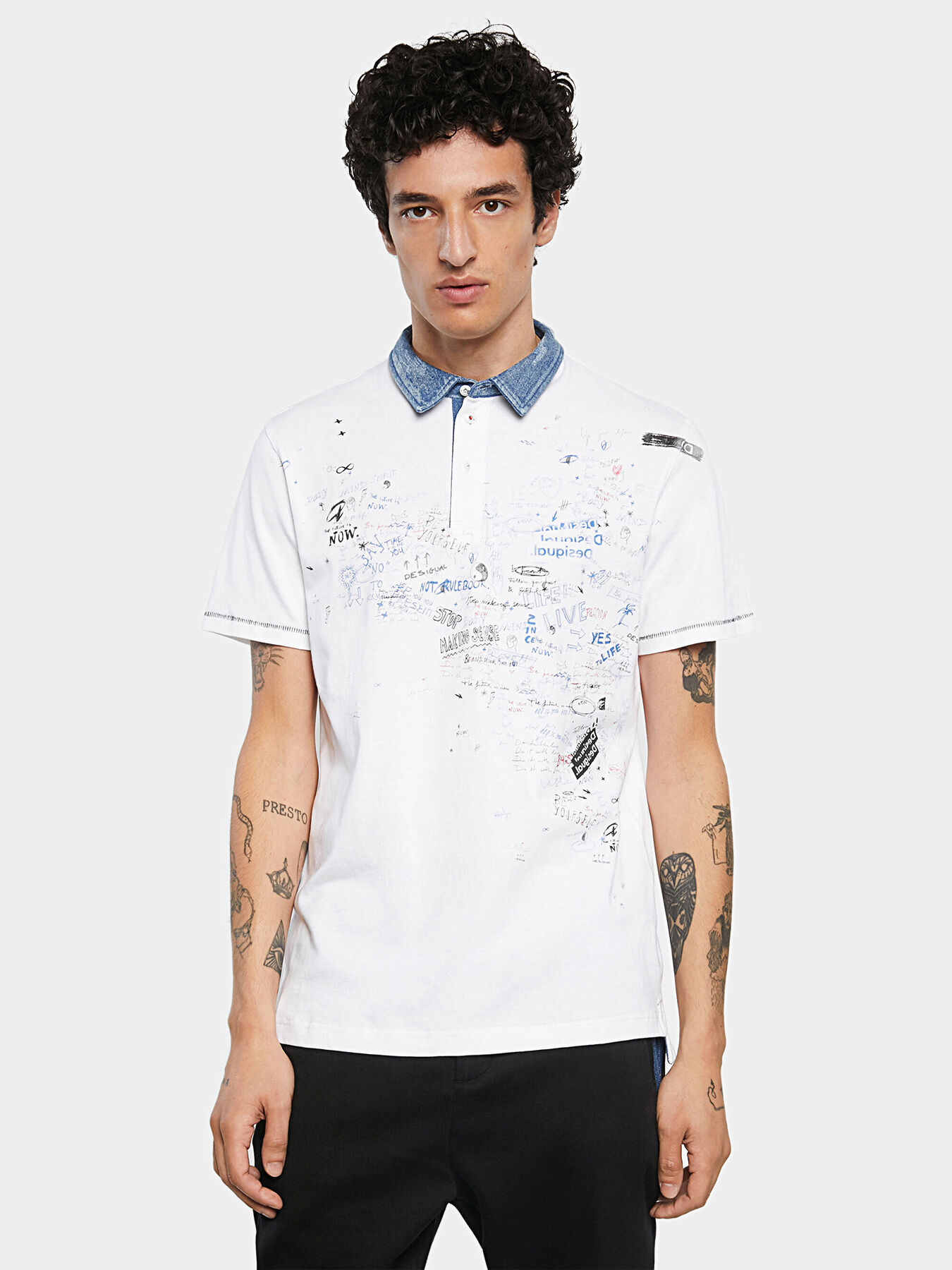 MIGUEL Cotton polo shirt brand DESIGUAL Globalbrandsstore en