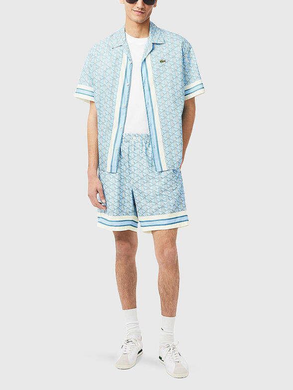 Cotton shorts with logo embroidery - 5