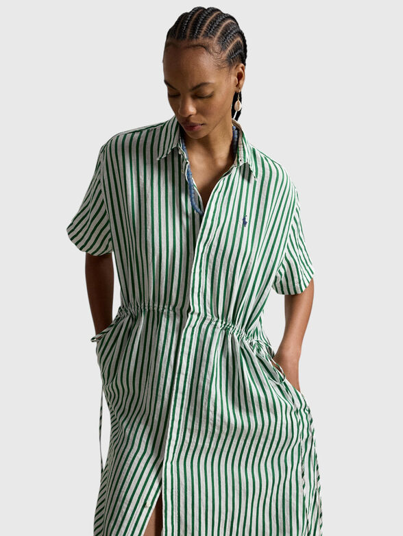 Maxi dress with a striped print - 3