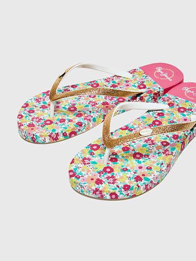 RAKE AURA Flip-flops with floral print - 3
