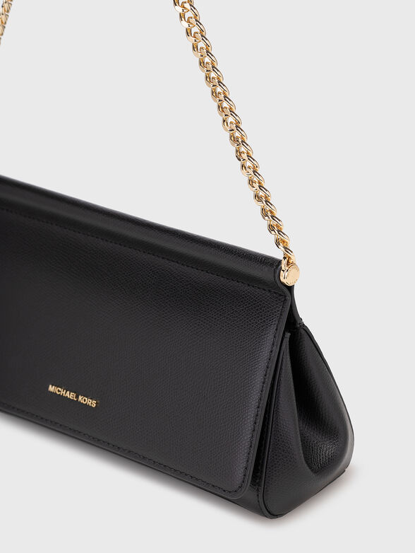 Leather clutch with golden details - 3