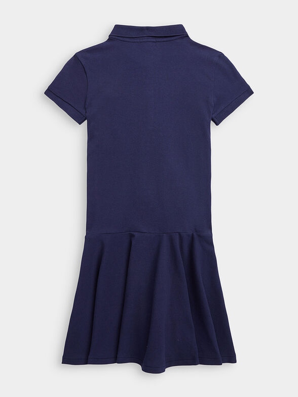 Blue dress with Polo Bear embroidery - 2