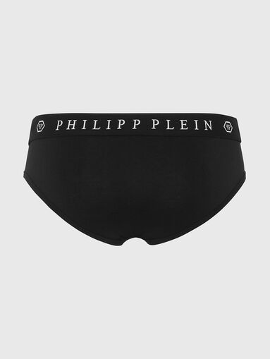 Black briefs with logo inscription - 5