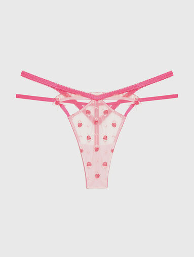 LADY LOVE II thong with floral embroidery - 4