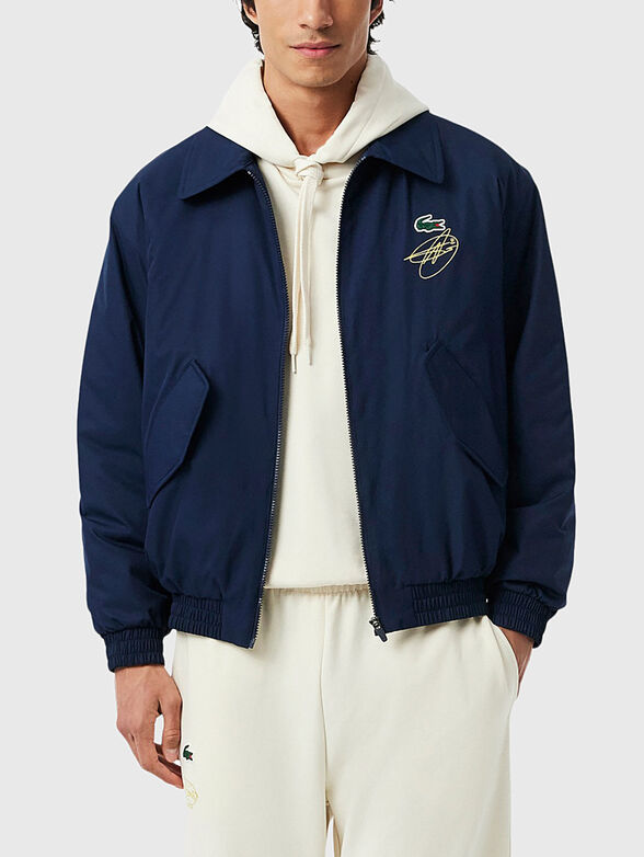 Dark blue jacket with accent embroidery - 3