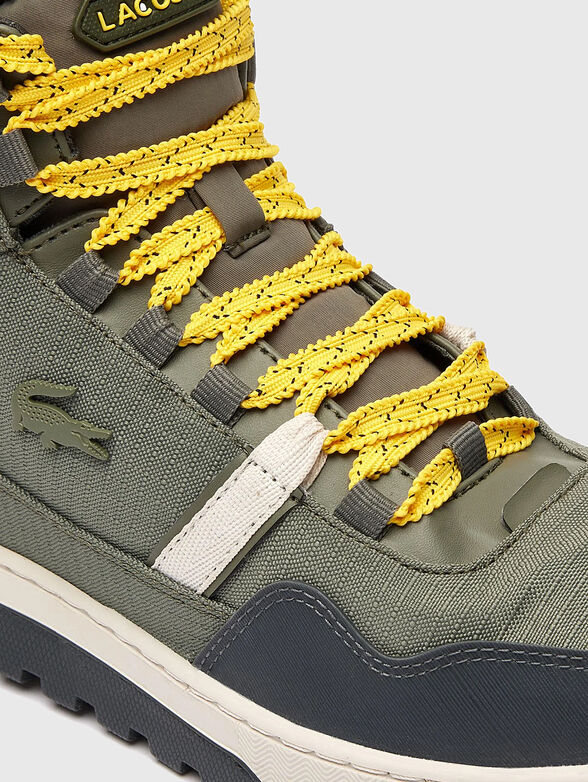 High sports shoes in green color - 5