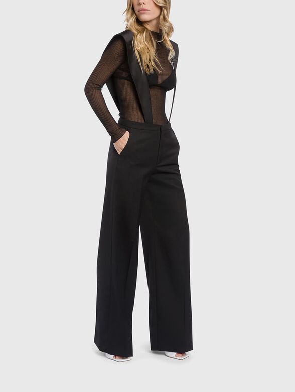 KARA gabardine pants with removable straps - 4