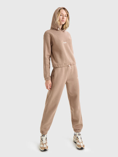 Beige hooded sweatshirt - 5