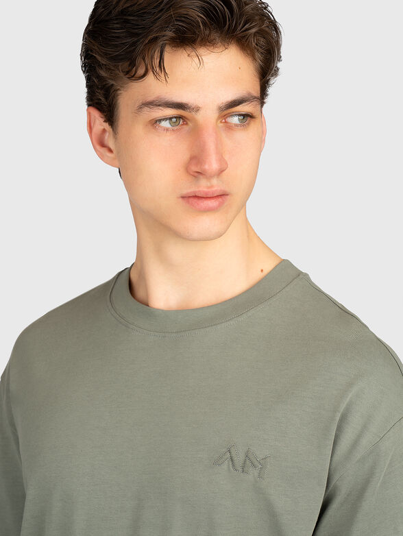 Black cotton T-shirt - 4