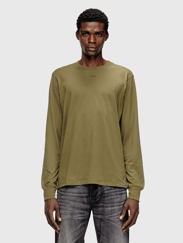 T-ADJUST-LS-V1 cotton blouse with oval neckline - 1