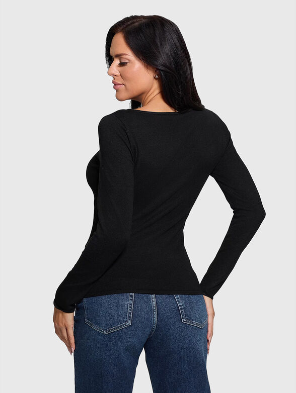 Blouse with long sleeves and logo - 3