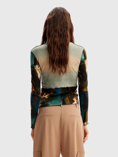 Blouse with multicoloured print - 3