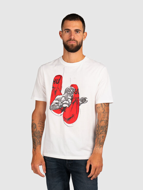 Cotton T-shirt with print - 1