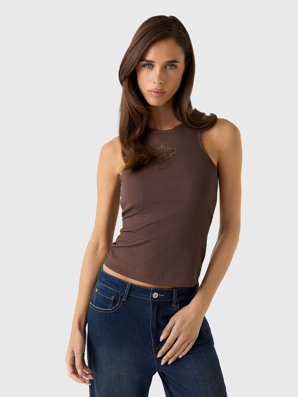 Ribbed top with logo detail - 1