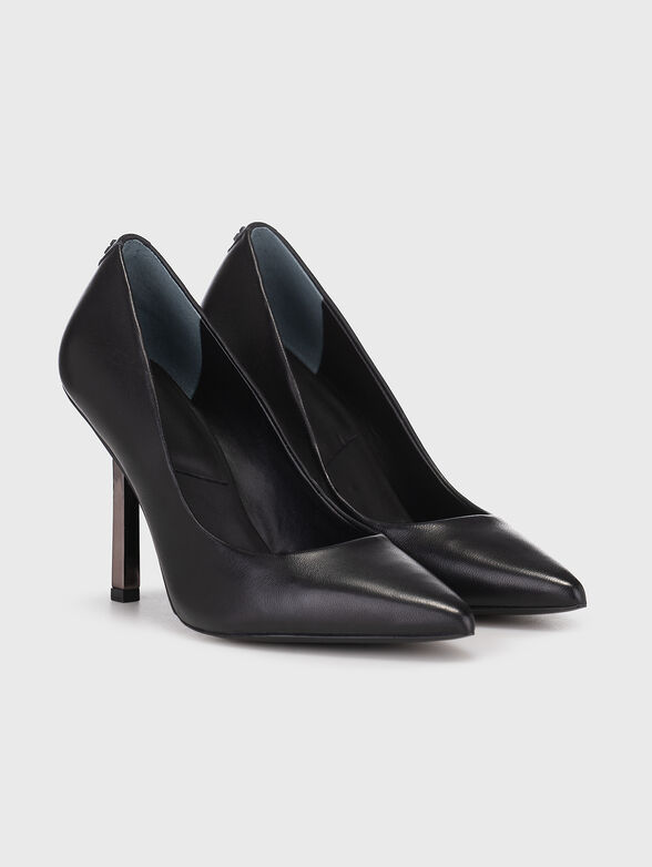 CIANCI black leather shoes with thin heel  - 2