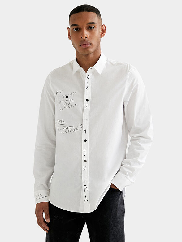 Cotton shirt SKULLS with art details - 1