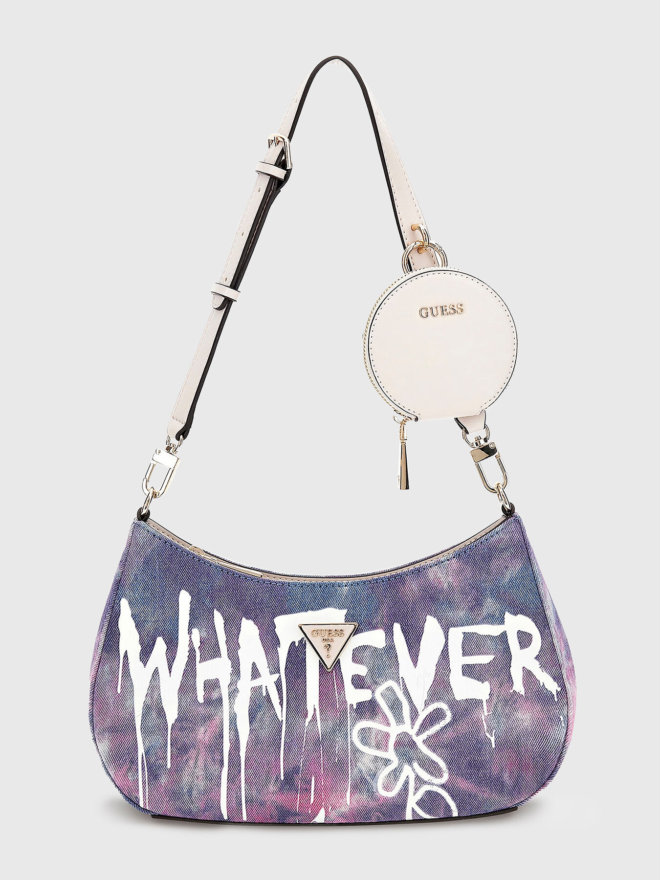 Graffiti print denim hobo bag brand GUESS Globalbrandsstore en
