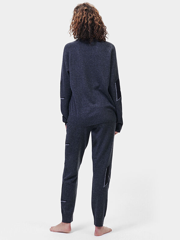 Cashmere sweater with monogram print - 3