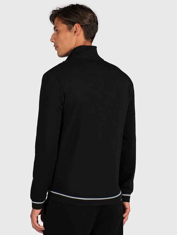 Black sweatshirt with logo patch - 4