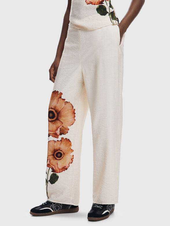 Trousers with floral print - 1