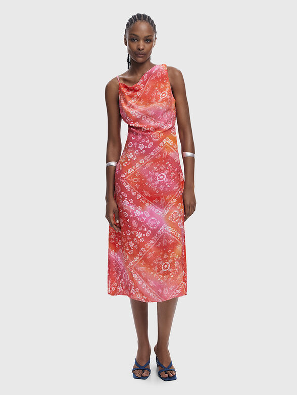 Midi dress with floral details - 0
