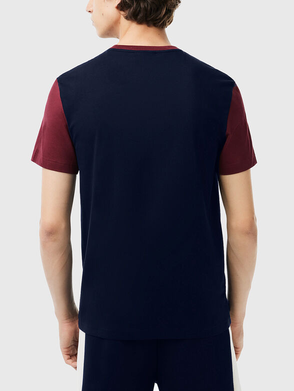 Black T-shirt with embroidered logo  - 3