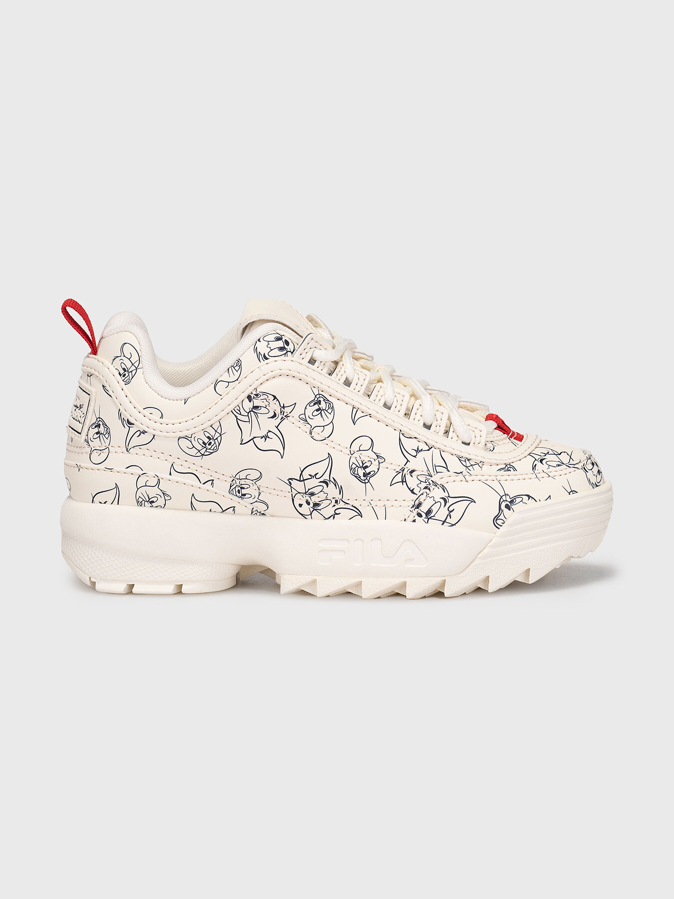 DISRUPTOR sneakers with Tom and Jerry motifs brand FILA Globalbrandsstore en