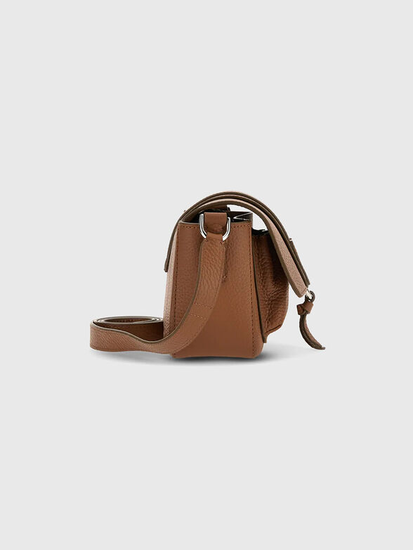 Genuine leather bag with a flap - 4