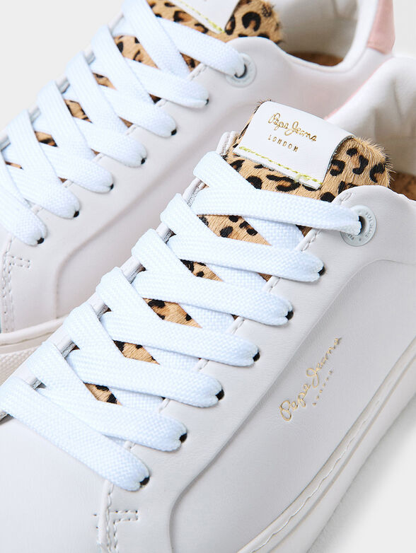 ADAMS RIGA white sneakers with accent - 4