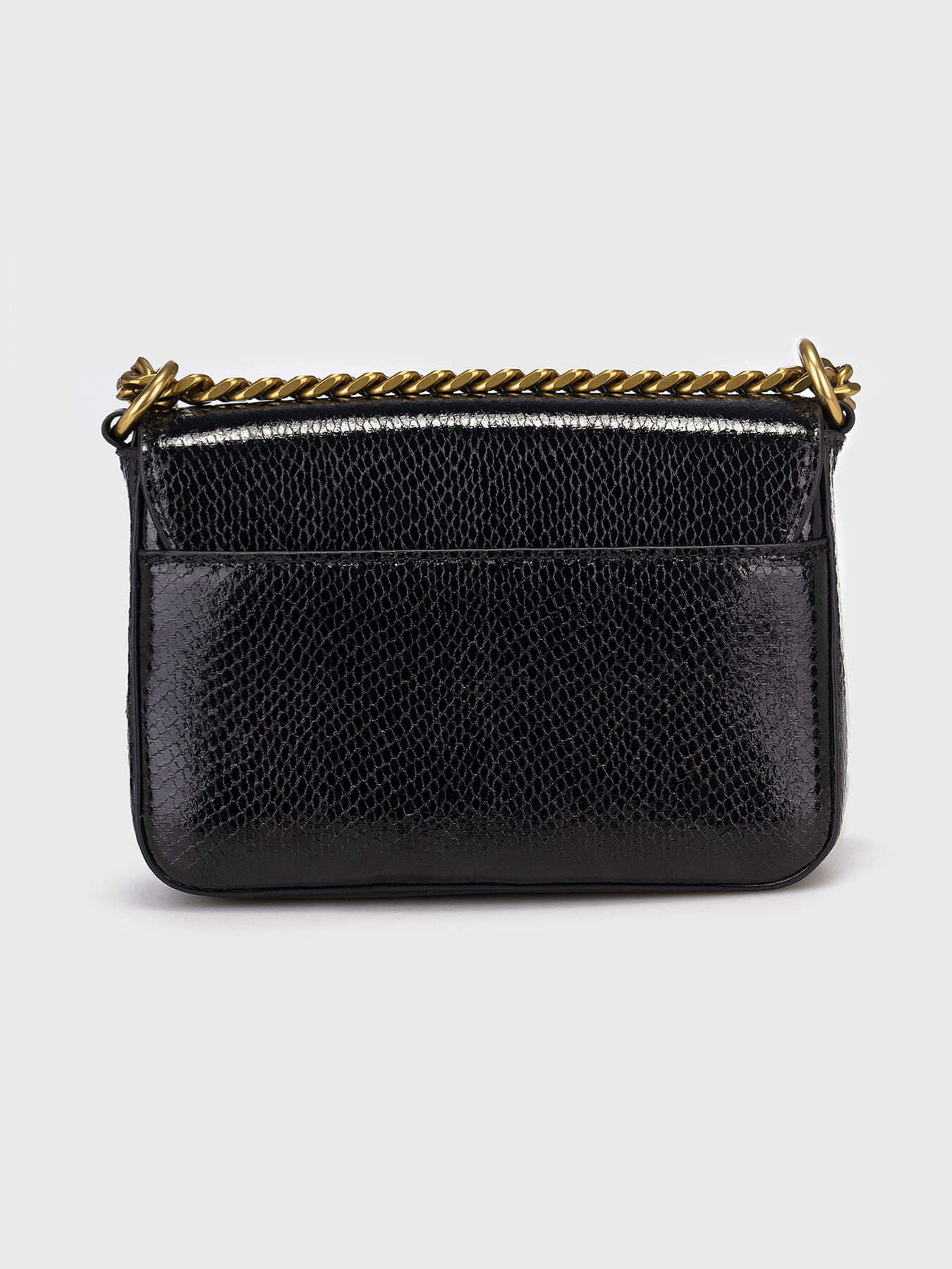 最終セール ブラック 男女兼用 NYLONshoulder noveltybag Crossbody bag with snake texture brand Just Cavalli