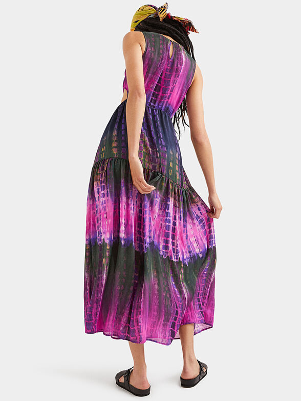 Maxi dress with multicolor tie-dye effect - 2