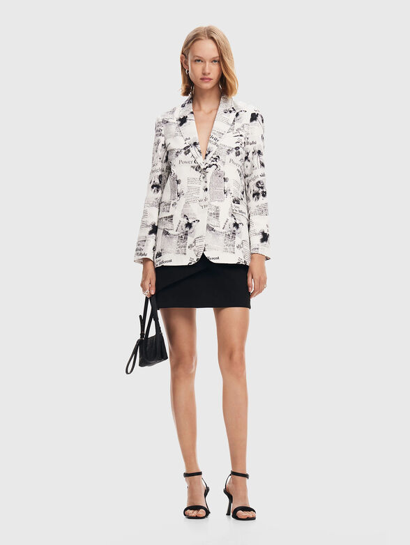 BRATISLAVA blazer with newspaper print - 2