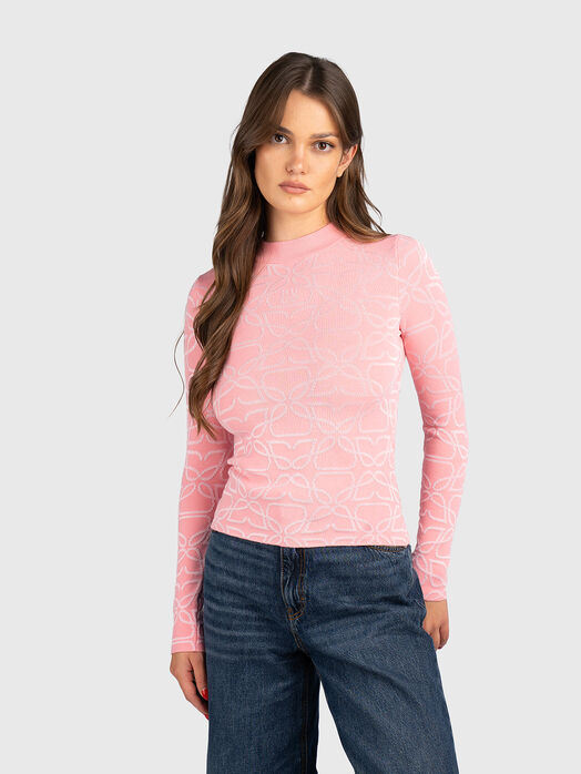 Sweater with floral embroidery