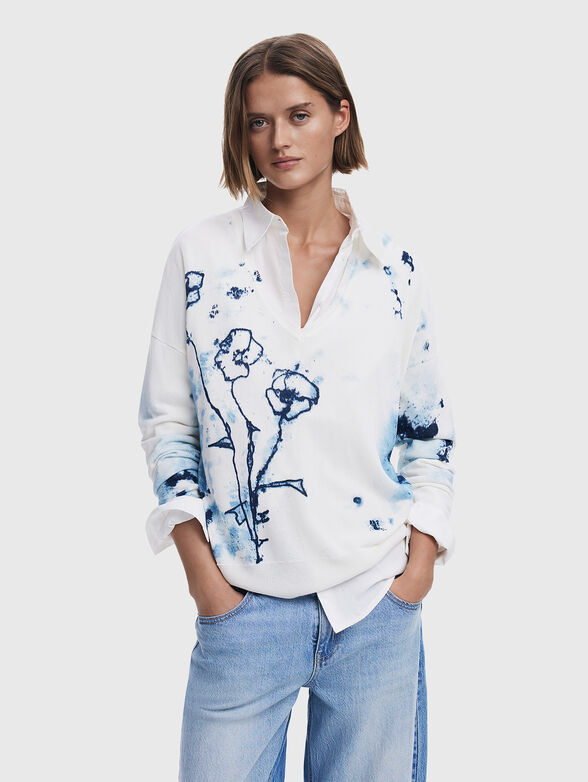 HELSINKI shirt in linen blend with print - 1