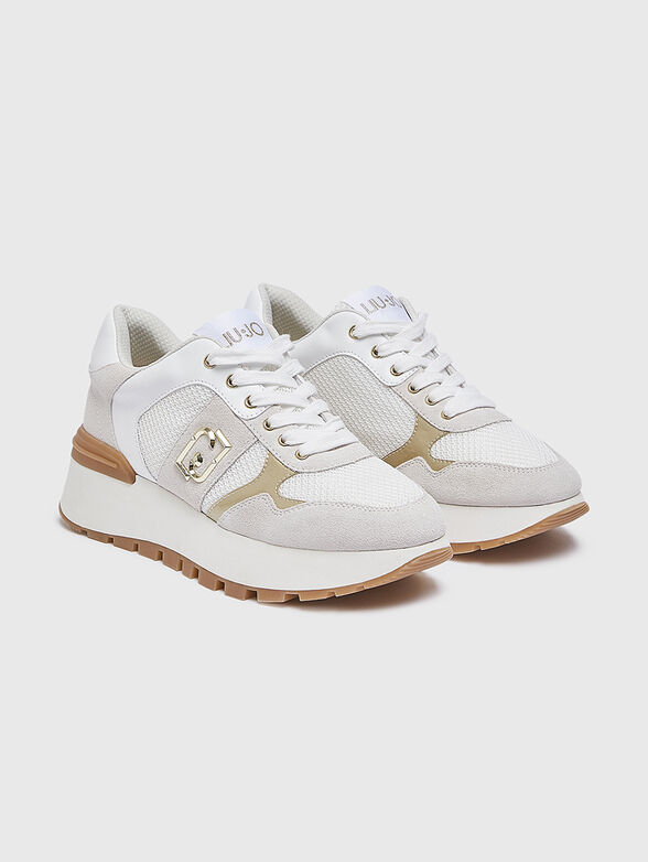 Suede sneakers with mesh details - 2