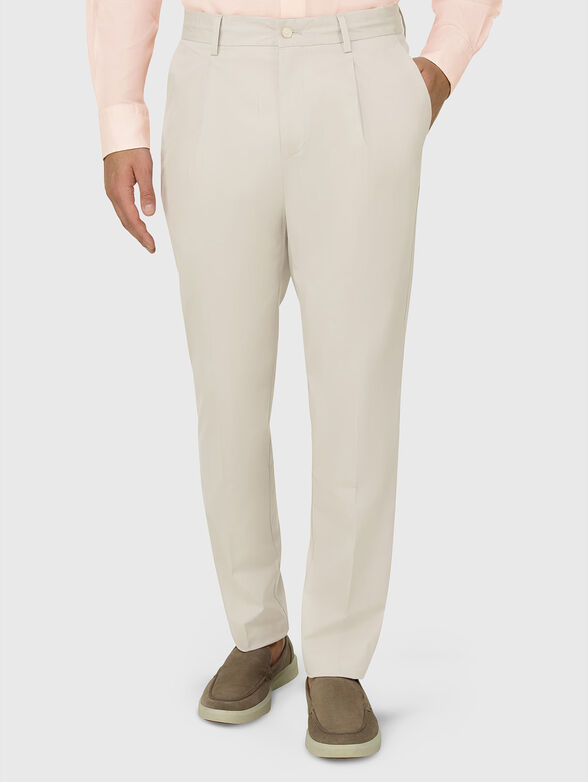 Cotton-blend trousers - 1