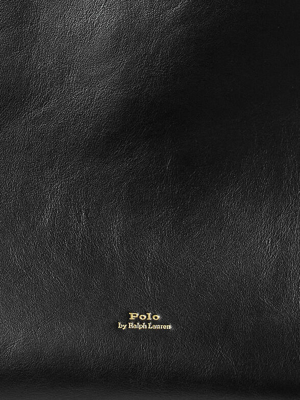 Big leather bag with logo detail - 5