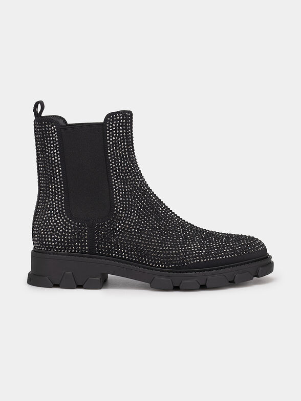 RIDLEY ankle boots with applique rhinestones - 1