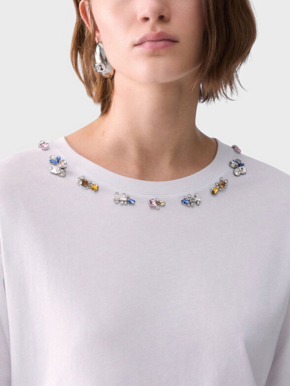 T-shirt with jewel embroidery - 4
