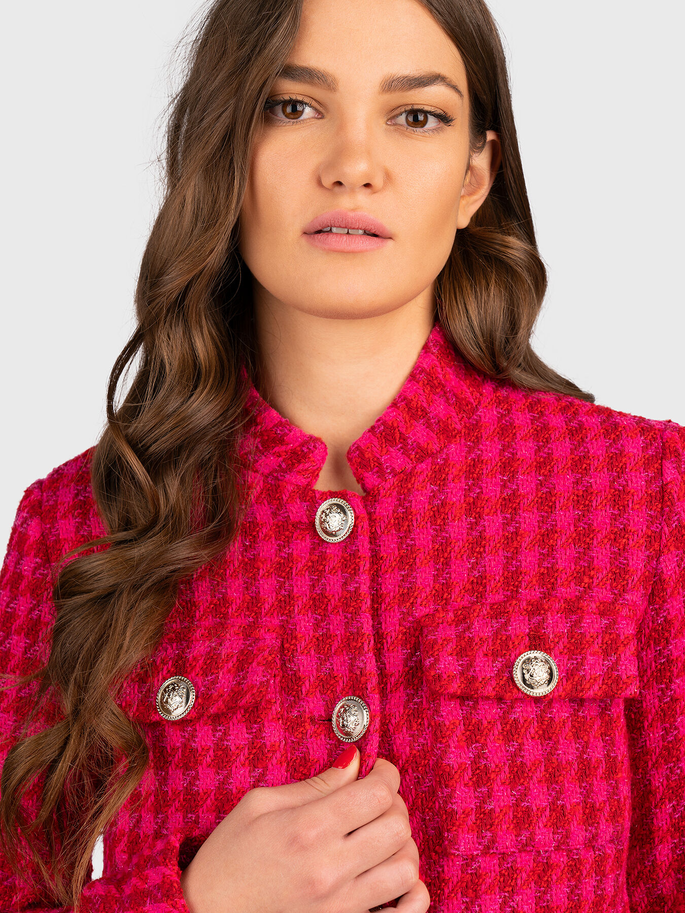 Fuxia pepit jacket brand LIU JO — Globalbrandsstore.com/en