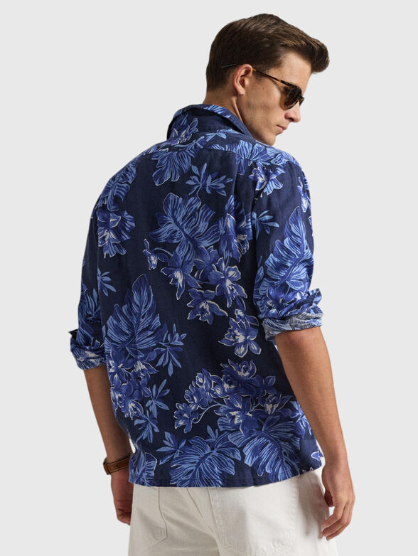 Linen shirt with floral motifs - 3
