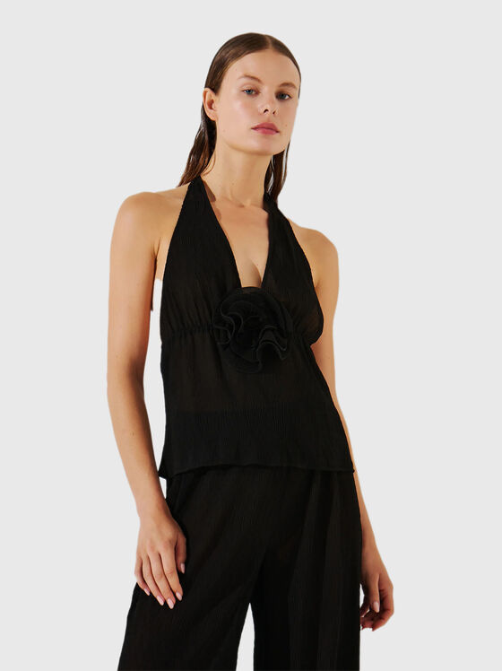 Плажен топ с акцентен детайл - 1