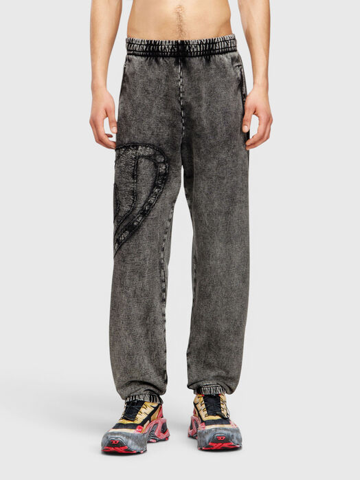 Cotton jeans with logo patch